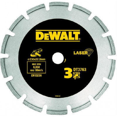 Disque diamant segmenté 125mm pour matériaux abrasifs/béton DEWALT | DT3761 