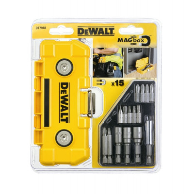 Coffret d'embouts MAGBOX 15 pièces DEWALT  DT7918